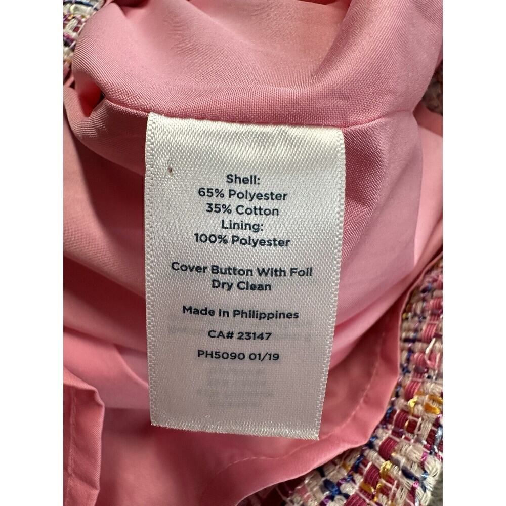 Talbots Pink Multicolor Tweed Midi Sheath Dress - Picture 14 of 15